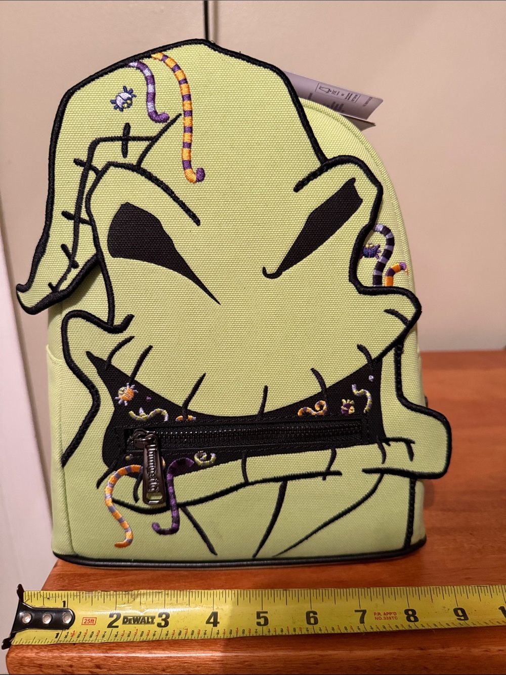 Loungefly Lime Green Oogie Boogie Canvas Mini Backpack